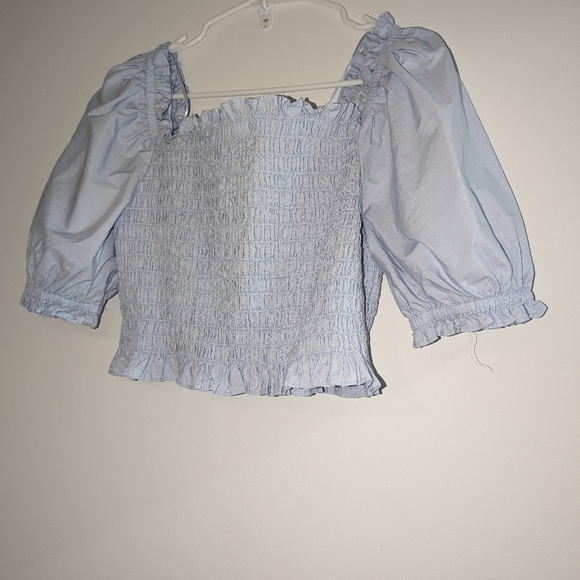 LEVI'S - NWT Rey Smocked Short Sleeve Blouse - Picture 7 of 10